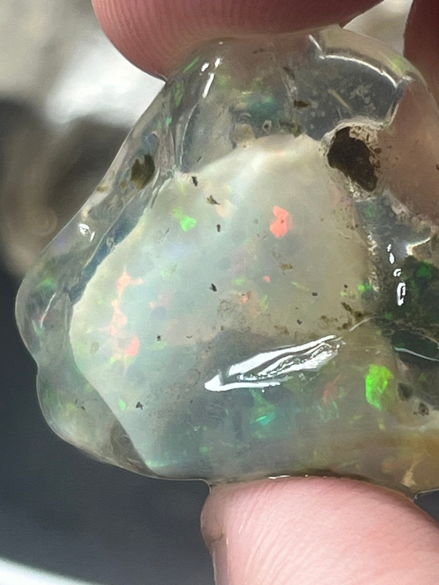 53.5 Ct Ethiopian Welo Hydrophane "Phantom" Water Opal.