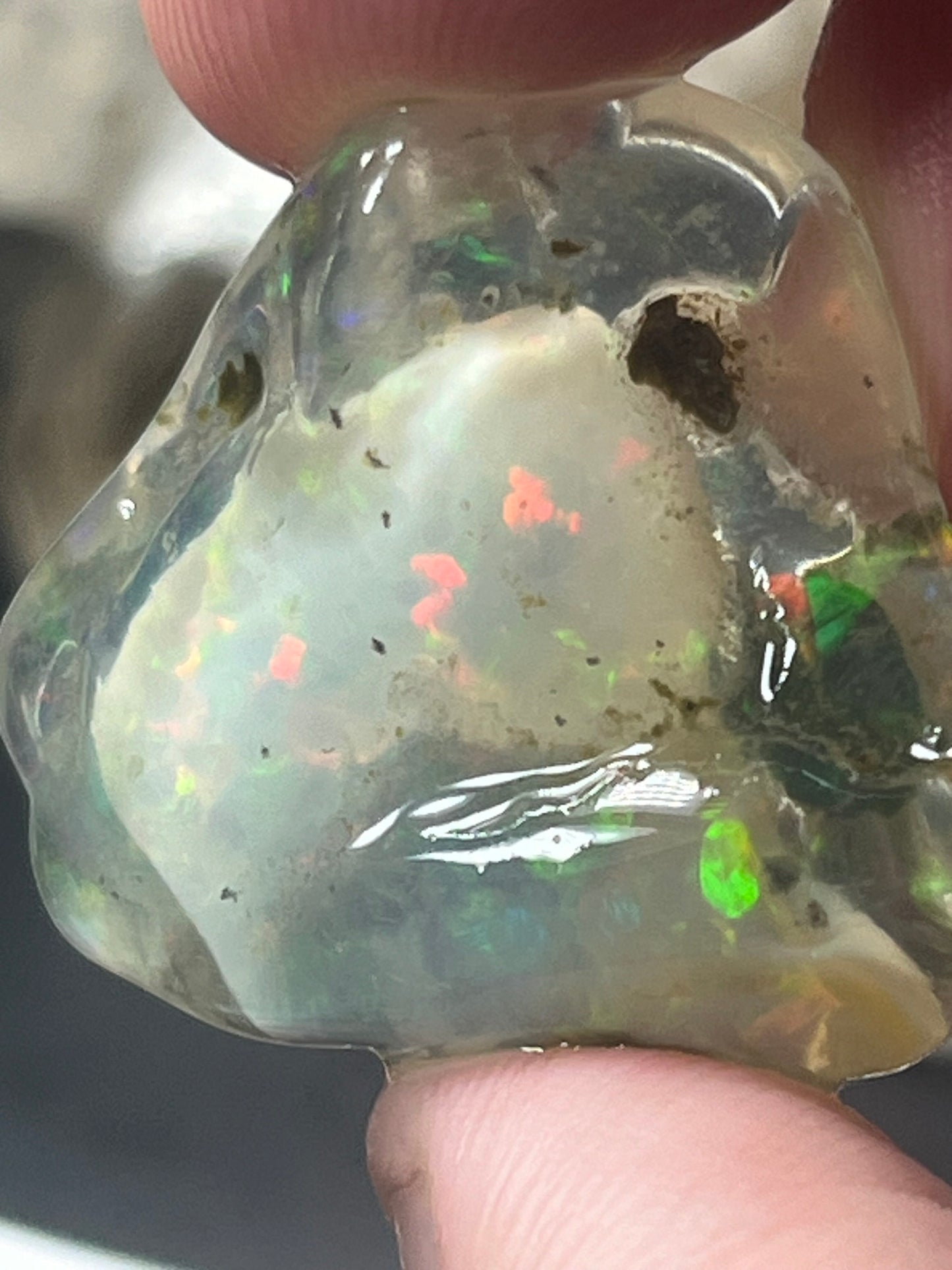 53.5 Ct Ethiopian Welo Hydrophane "Phantom" Water Opal.